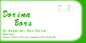 dorina bors business card